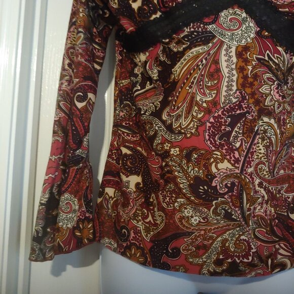 MKM Designs Vintage Babydoll Empire Waist Whimsygoth Fairy Moody Boho Top M Y2k - Picture 5 of 14